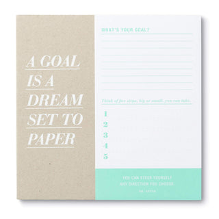 A Goal is a Dream Set to Paper Desk Pad