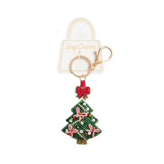 Holiday Beaded Bag Charm