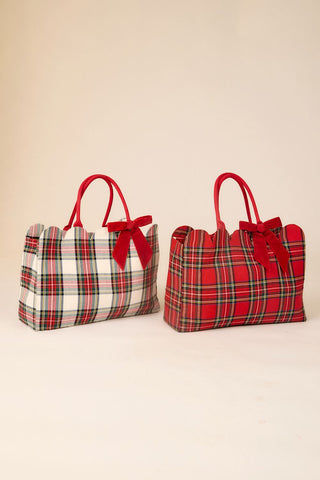Tartan Scallop Tote