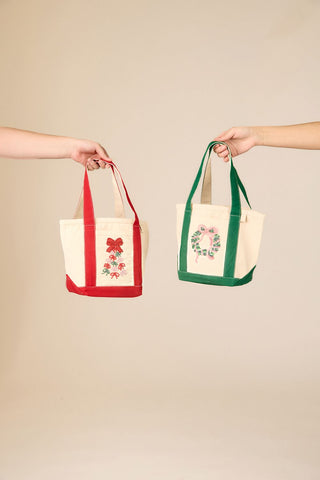 Holiday Beaded Mini Tote