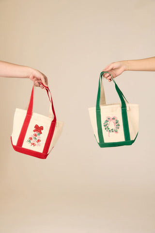 Holiday Beaded Mini Tote