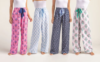 Blue Bow Pajama Pants