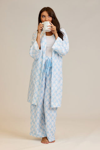 Blue Bow Pajama Pants