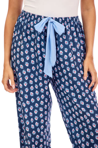 Navy Floral Pajama Pants