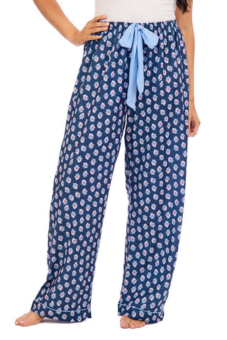 Navy Floral Pajama Pants