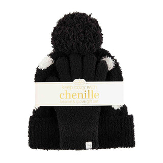 Chenille Beanie And Gloves