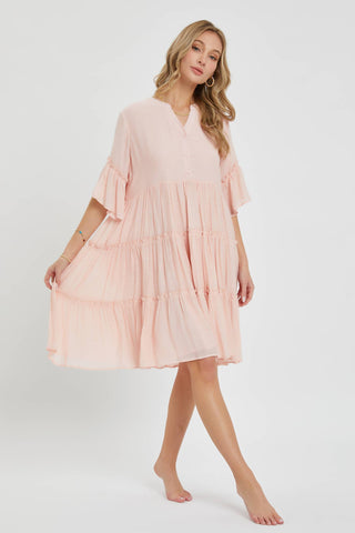 Tiered Shirt Dress