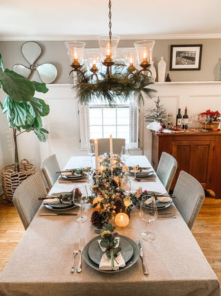 70"Lighted Artificial Grey green Eucalyptus Garland seeded