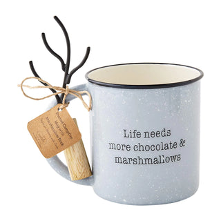 Gray Smores Enamel Mug Set