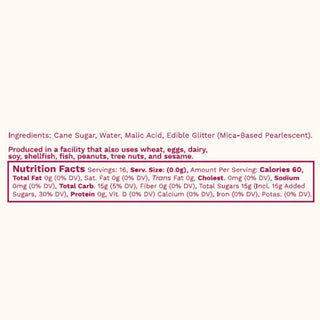 Glitter Simple Syrup, 16 fl oz with Edible Glitter