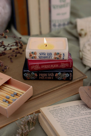 Bookstack Candle, Jane Austen