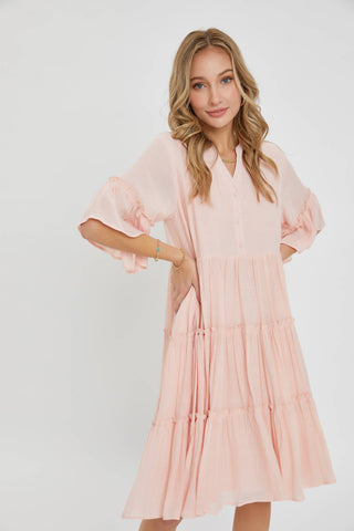 Tiered Shirt Dress