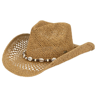 C.C Seashell and Bead Band Pattern Paper Cowboy Hat