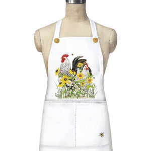 Flower & Chickens Apron