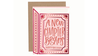 A New Chapter Begins Birthday Card