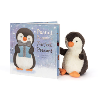 Jellycat Peanut Penguin's Perfect Present Book