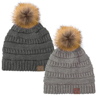 C.C. Beanie Fur Pom Beanie