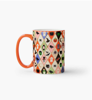 Halloween Argyle Porcelain Mug