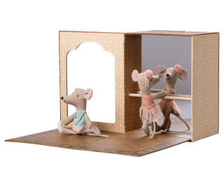 Ballet Mice in Dance Studio - Little Sister and Brother