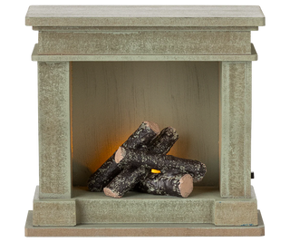 Maileg Fireplace, Miniature - Dusty Green