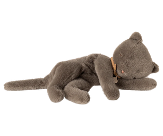 Sleeping Kitten Plush, Medium - Grey