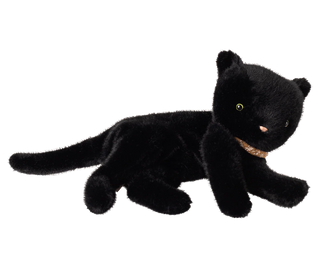 Sleeping Kitten Plush, Medium - Black