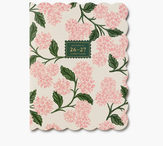 2027 Pink Hydrangea 12-Month Academic Appointment Notebook