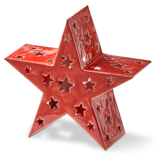 Enamel Star Led Tealight Holder