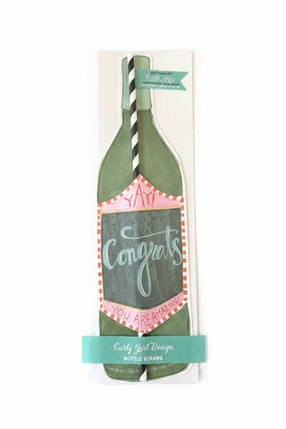 Congrats Bottle Straw