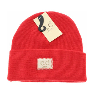 Classic Oversized Logo Red Baby Beanie