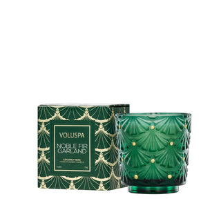 Noble Fir Garland Boxed Pedestal