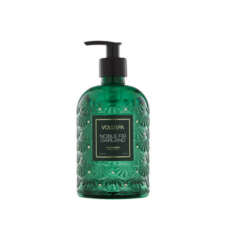 Voluspa Noble Fir Garland Hand & Soap Classic Candle Gift Set