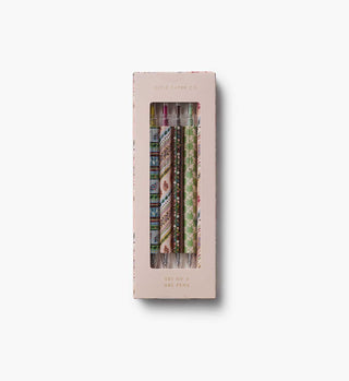 Paisley Gel Pen Set of 4