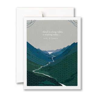 Grief Is A Long Valley Sympathy Card