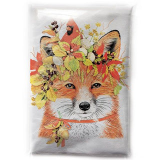 Fall Leaves Fox Bagged Towel