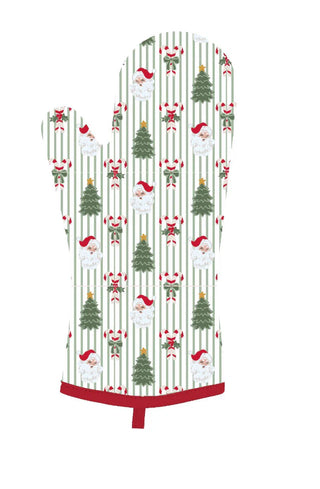 Peppermint Pine Oven Mitt