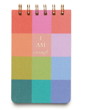Twin Wire Notepad- Rainbow Check