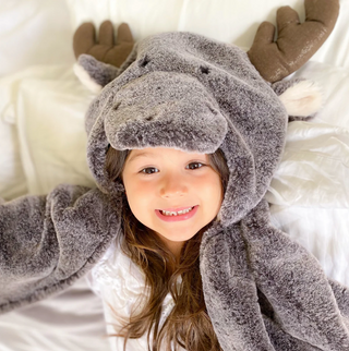 Marley Moose Hooded Blanket