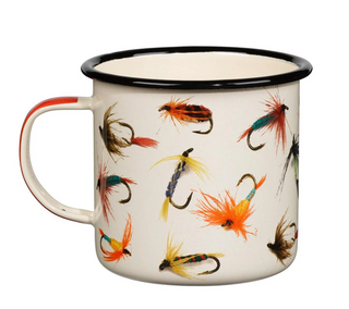 Fly Fishing Enamel Mug