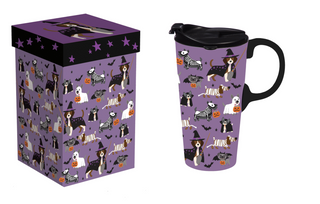 Halloween Pups Ceramic Travel Mug