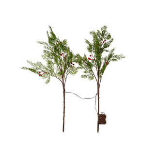 Lighted Cedar Branch Set of 2