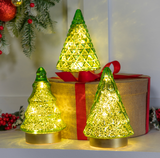 LED Glass Tree Table Decor