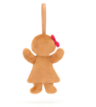 Festive Folly Gingerbread Ruby Ornament