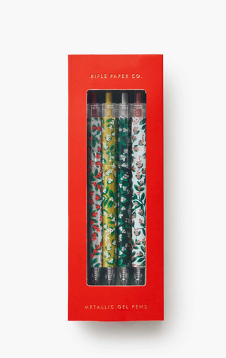 Mistletoe Metallic Gel Pen Set of 4