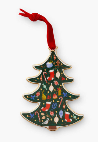 Holiday Tree Porcelain Ornament