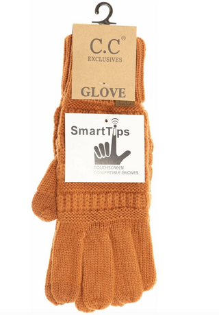 Knit Gloves Candy Rust