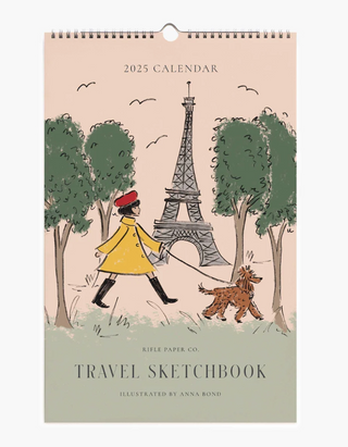 2025 Travel Sketchbook Wall Calender