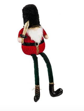 Sitter Fabric Gnome Nutcracker With Dangle Legs