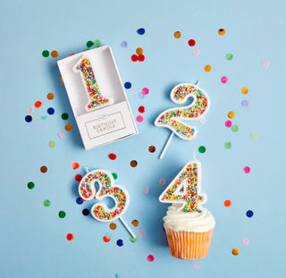Confetti Number Candles