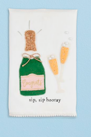 Sip, Sip Hooray Wedding Tea Towel